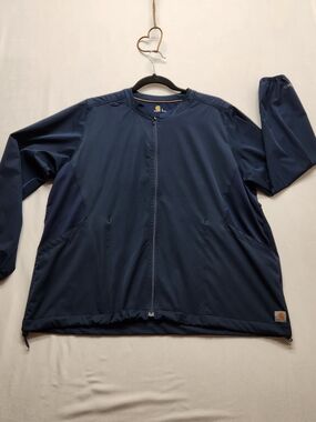 ⭐ Women's Carhartt Force Zip-Front Utility Scrub Jacket Size Large
